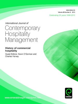 cover image of International Journal of Contemporary Hospitality Management, Volume 25, Issue 2